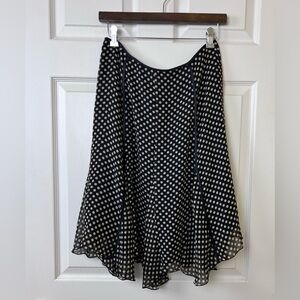 Y2K I.N.C International Concepts Skirt Polka Dot Flared 100% Silk